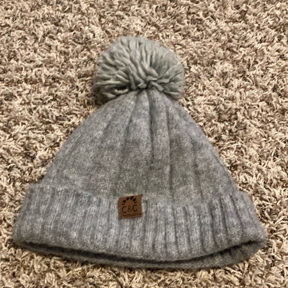 C&C California Pom Pom Beanie in Gray